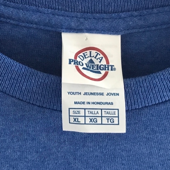 Delta Pro Weight Boy’s Blue Graphic Tee Shirt Short sleeve Size XL - Picture 3 of 3